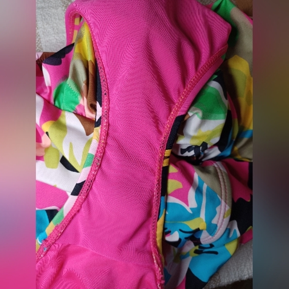 Anne Cole Floral One Piece Swimsuit - Pink and Multicolor - Picture 4 of 6